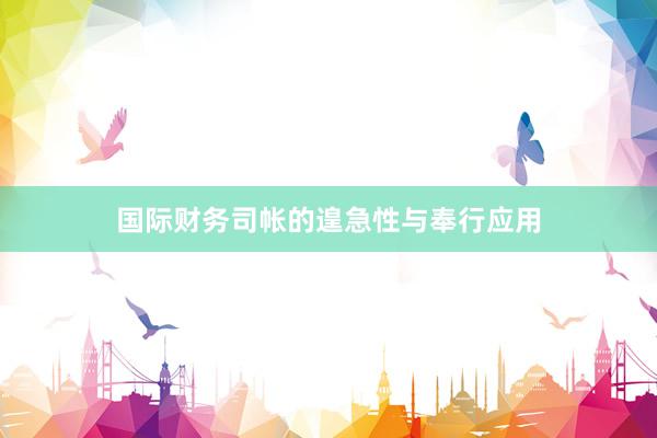 国际财务司帐的遑急性与奉行应用